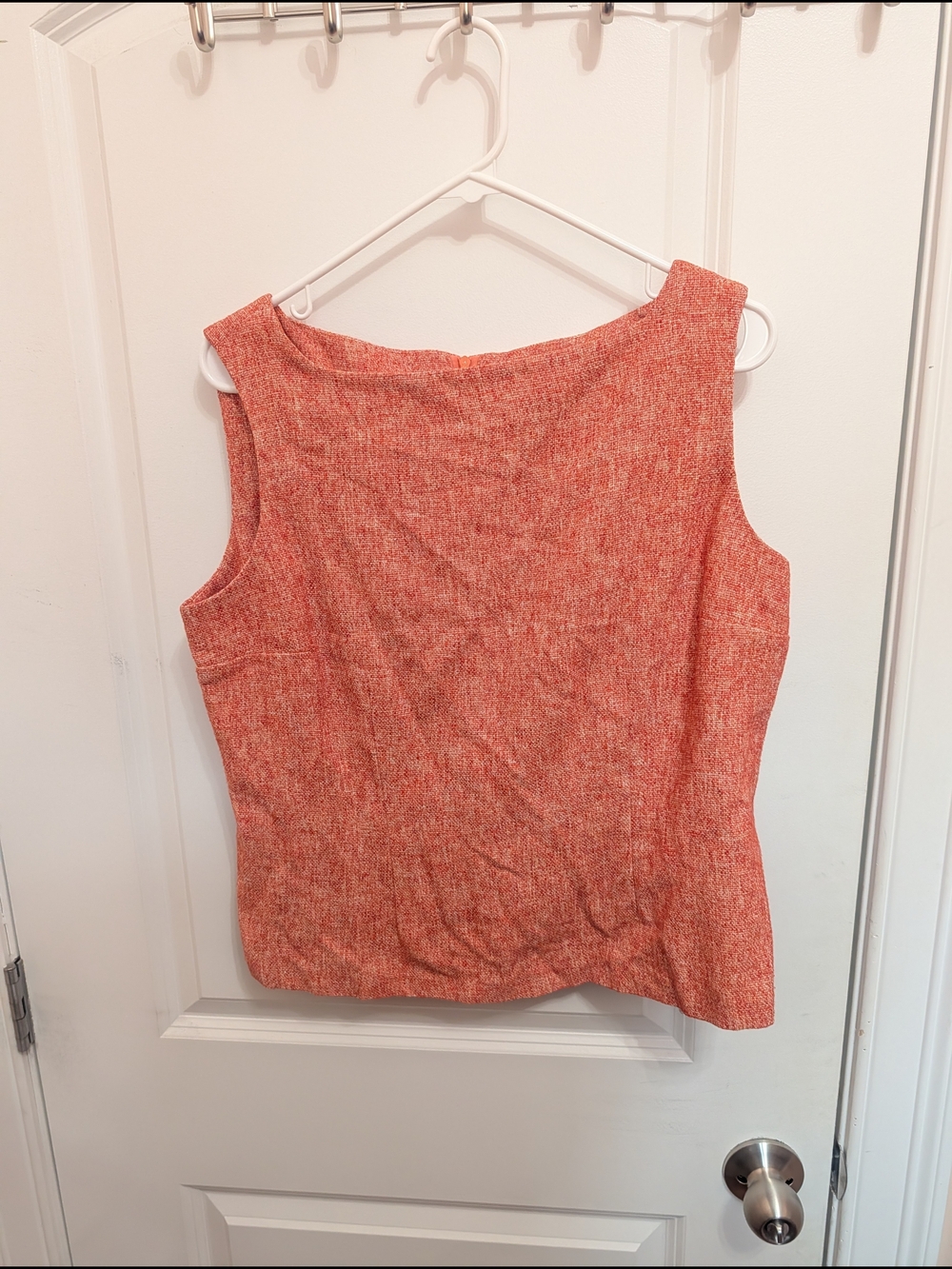 RODIER Sleeveless Coral-Blend Textured Tank Top